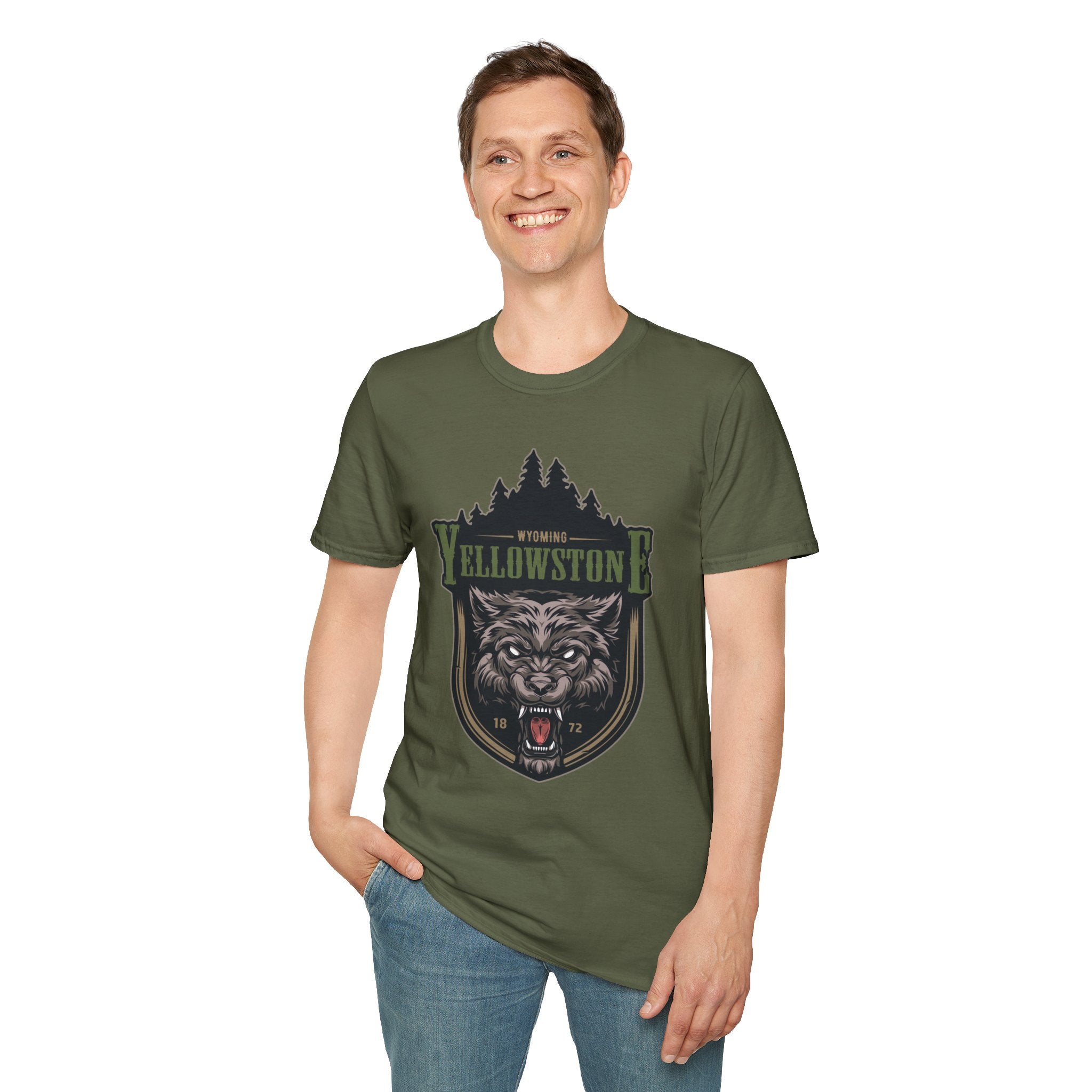 Yellowstone Wolf Adventure T-Shirt - Gildan Classic Unisex Tee