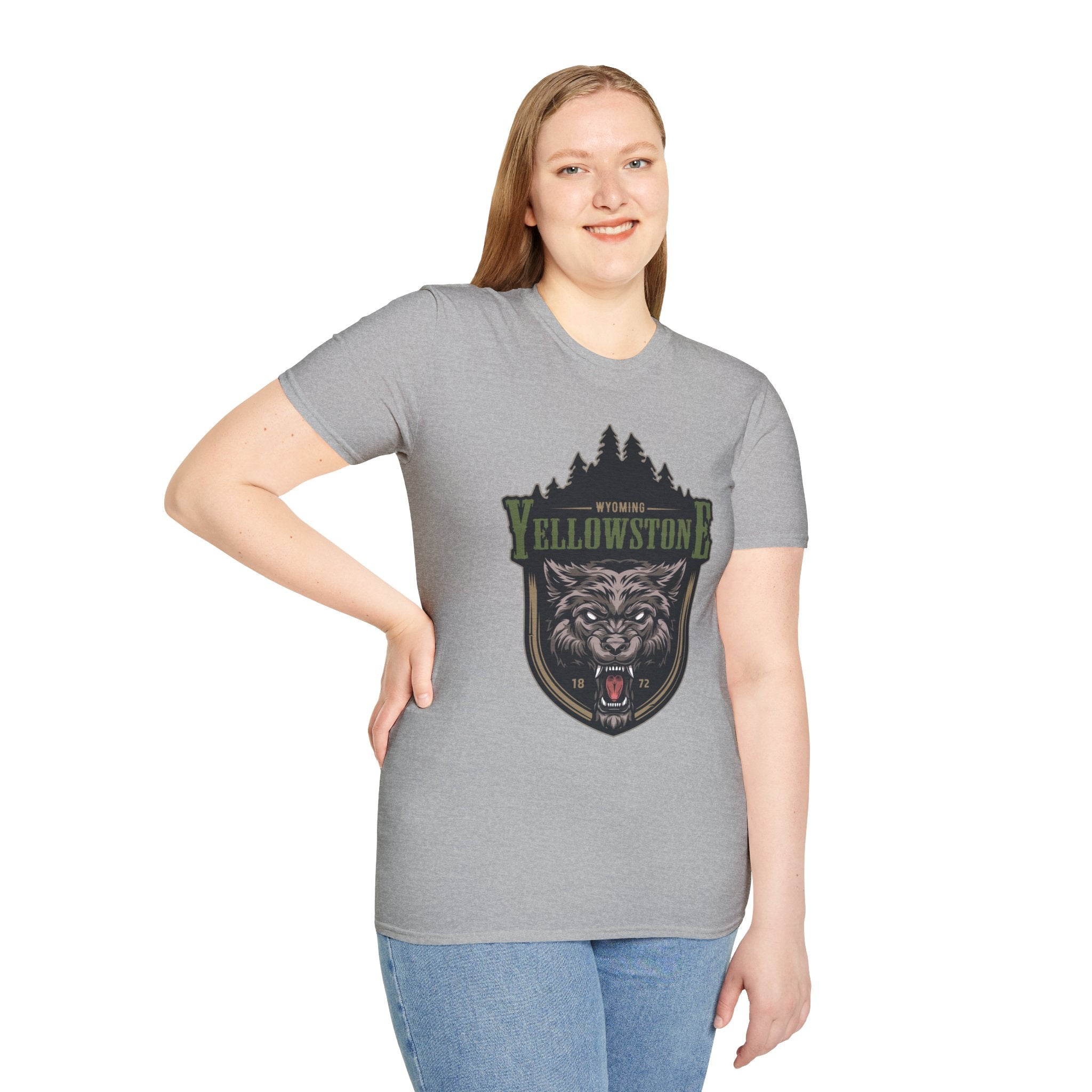 Yellowstone Wolf Adventure T-Shirt - Gildan Classic Unisex Tee