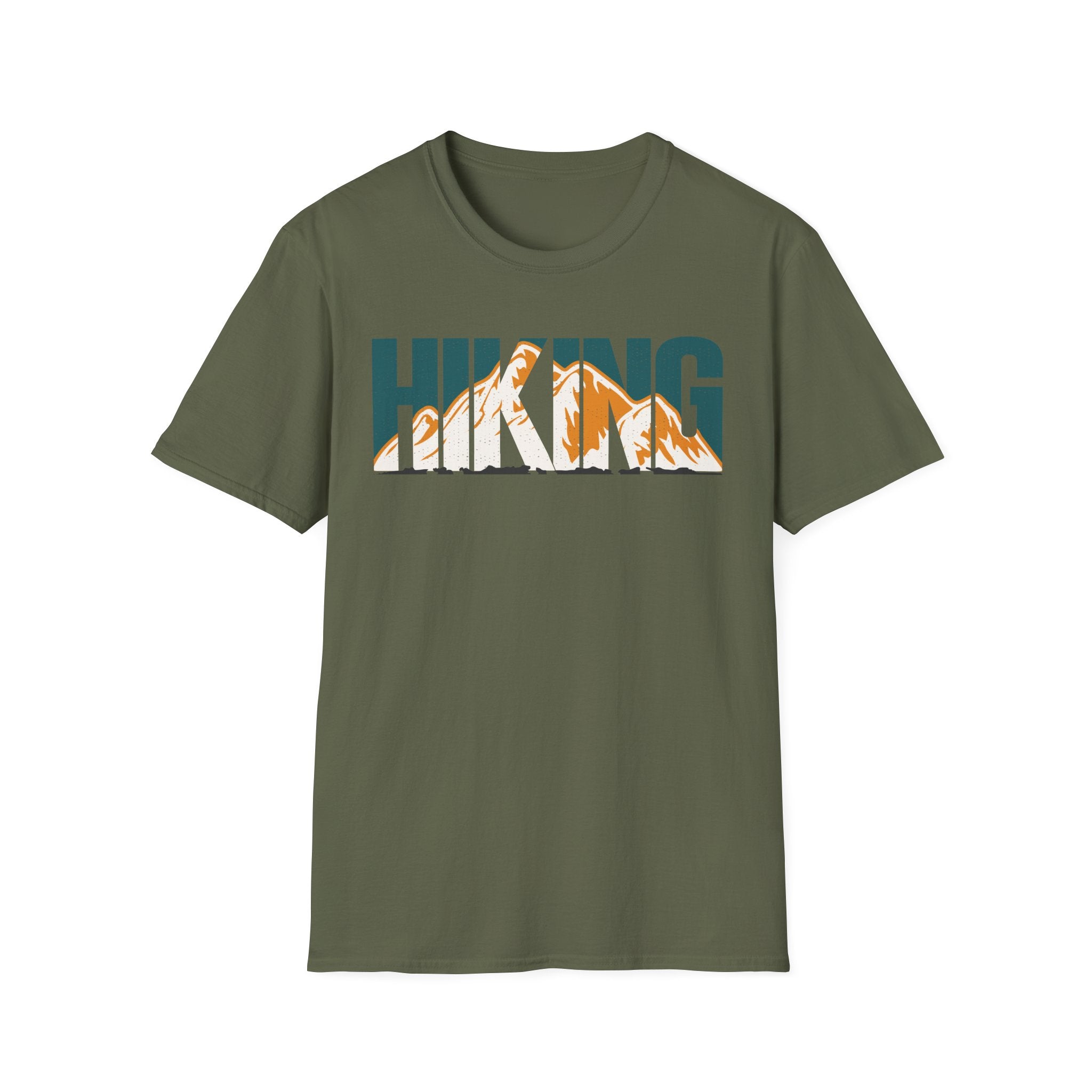 Mountain Hiking Unisex Softstyle T-Shirt | Gildan Light Weight Tee