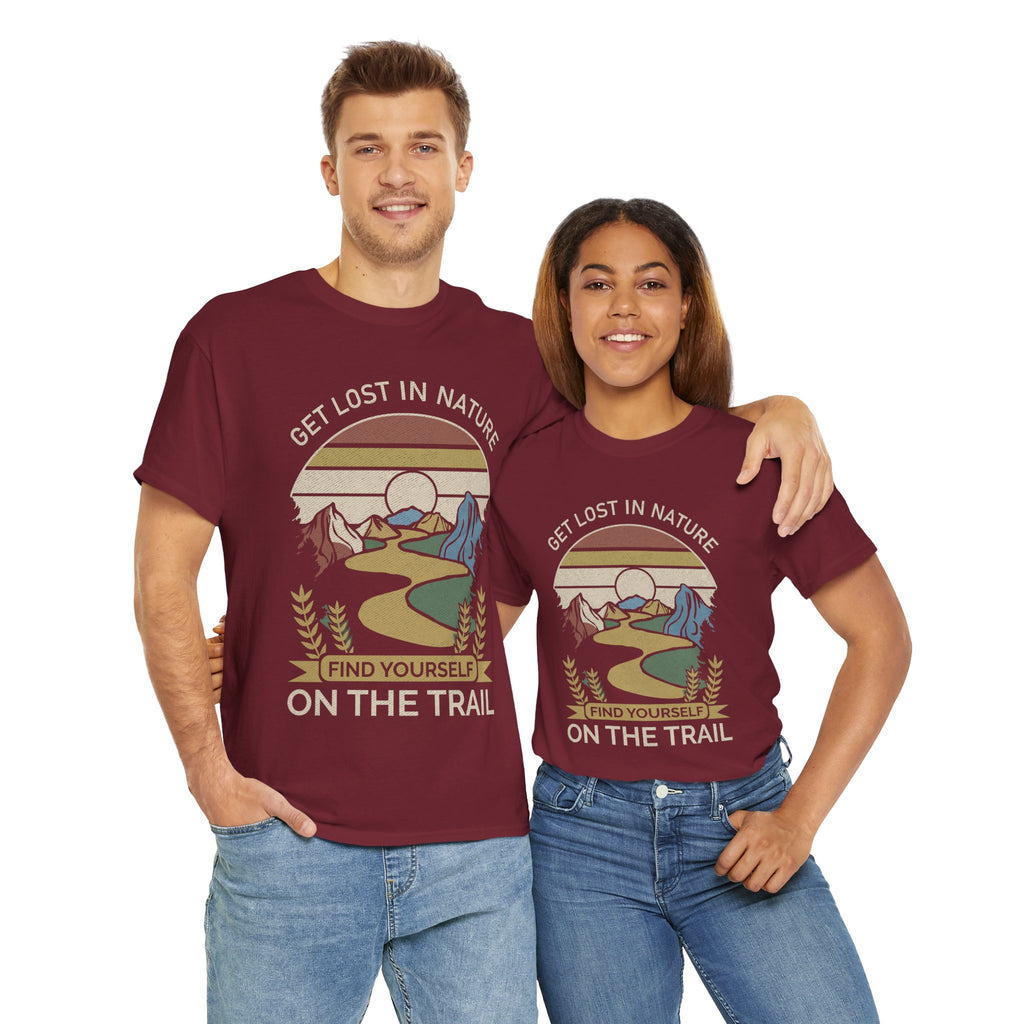 Adventure Seeker Tee | Get Lost in Nature Find Yourself On the Trail - Gildan Unisex Heavy Weight Tee