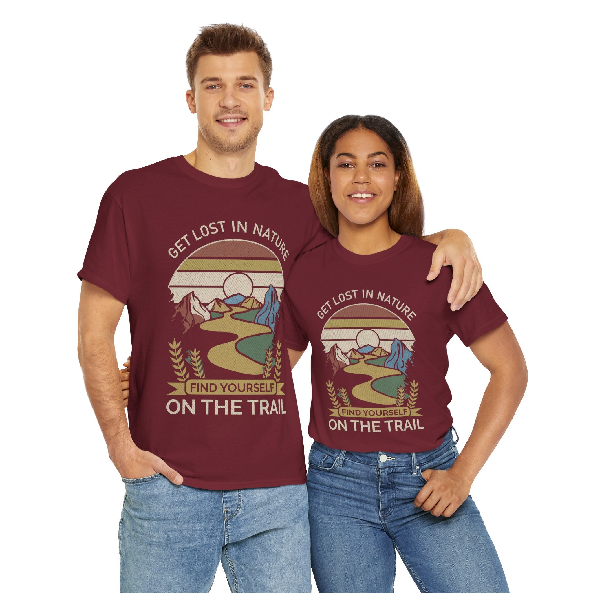 Adventure Seeker Tee | Get Lost in Nature Find Yourself On the Trail - Gildan Unisex Heavy Weight Tee