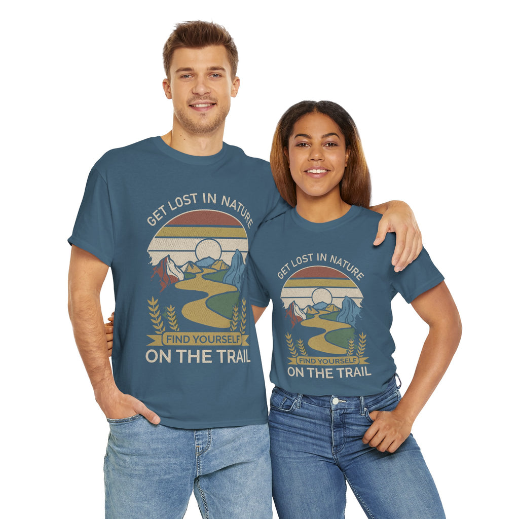 Adventure Seeker Tee | Get Lost in Nature Find Yourself On the Trail - Gildan Unisex Heavy Weight Tee