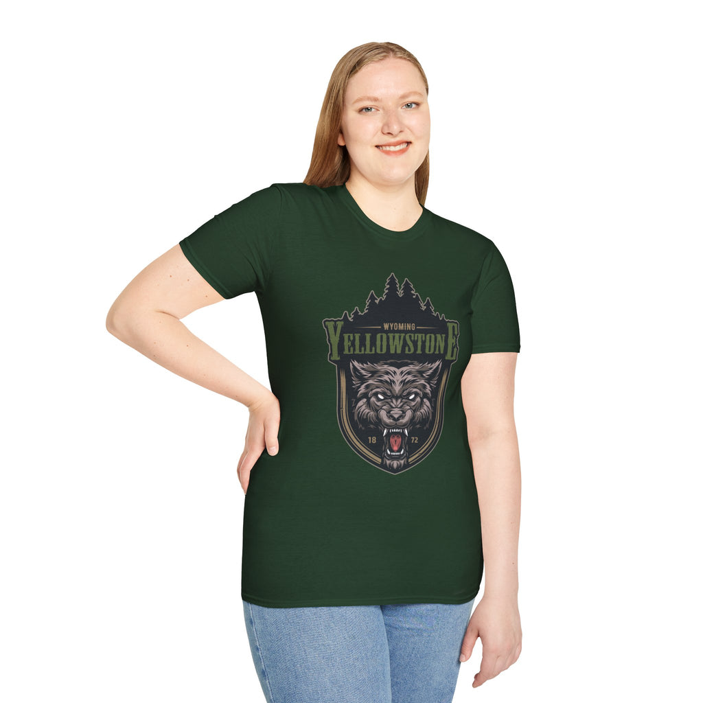 Yellowstone Wolf Adventure T-Shirt - Gildan Classic Unisex Tee