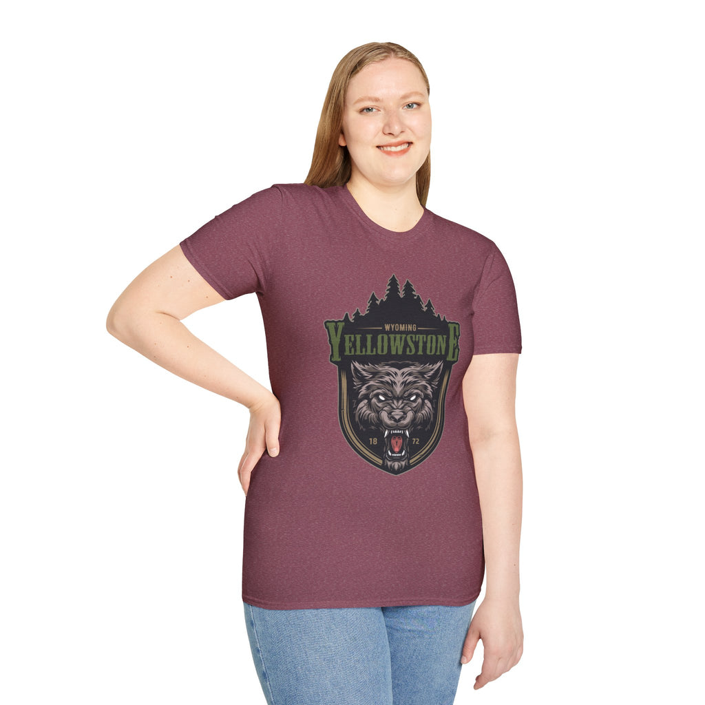 Yellowstone Wolf Adventure T-Shirt - Gildan Classic Unisex Tee