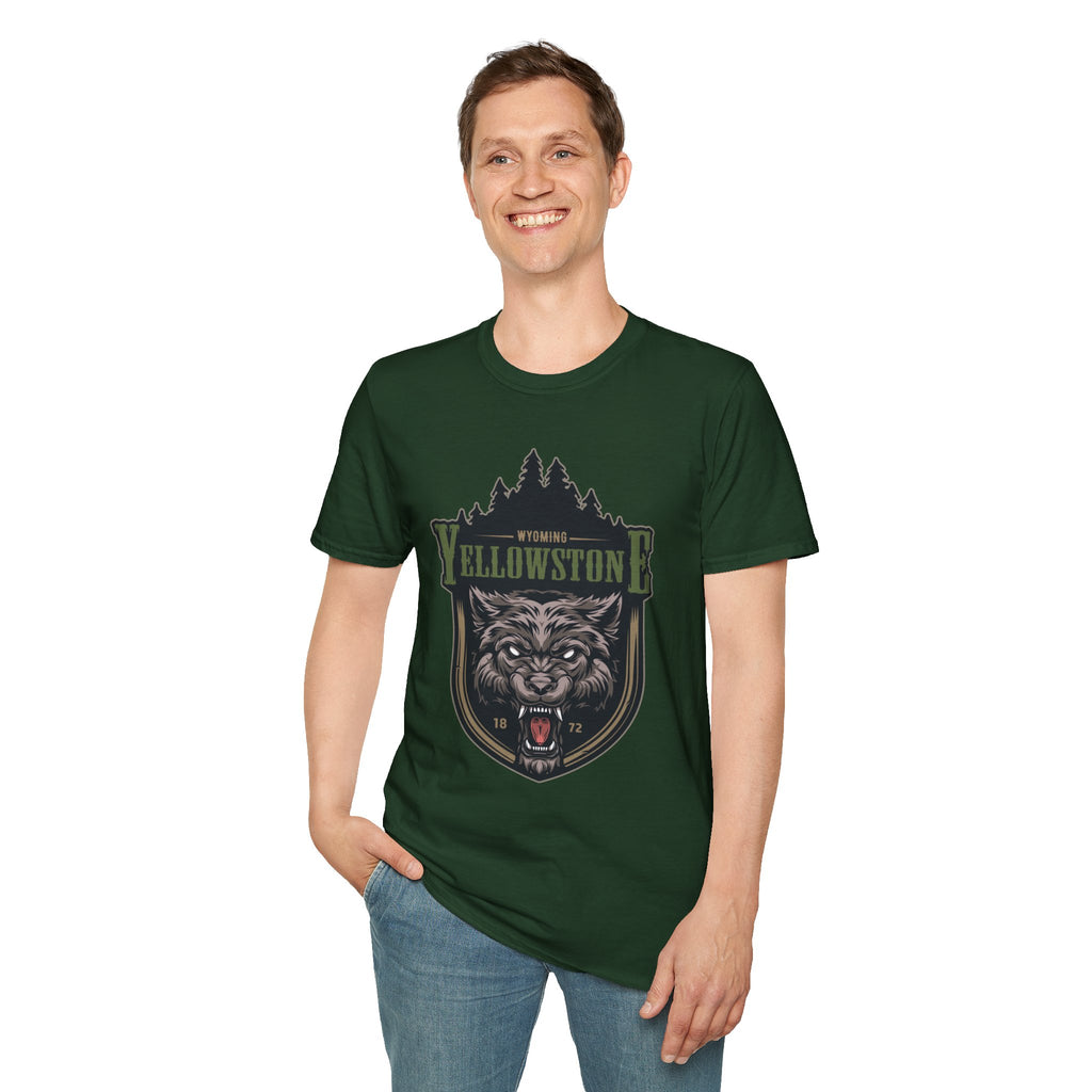 Yellowstone Wolf Adventure T-Shirt - Gildan Classic Unisex Tee