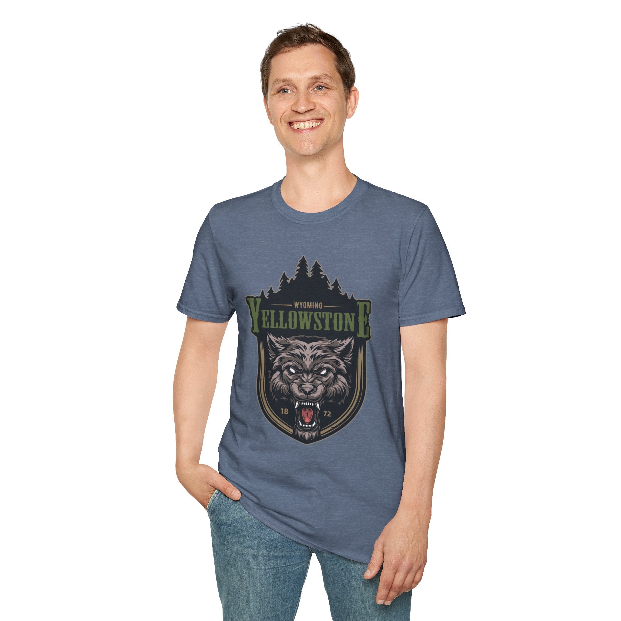 Yellowstone Wolf Adventure T-Shirt - Gildan Classic Unisex Tee
