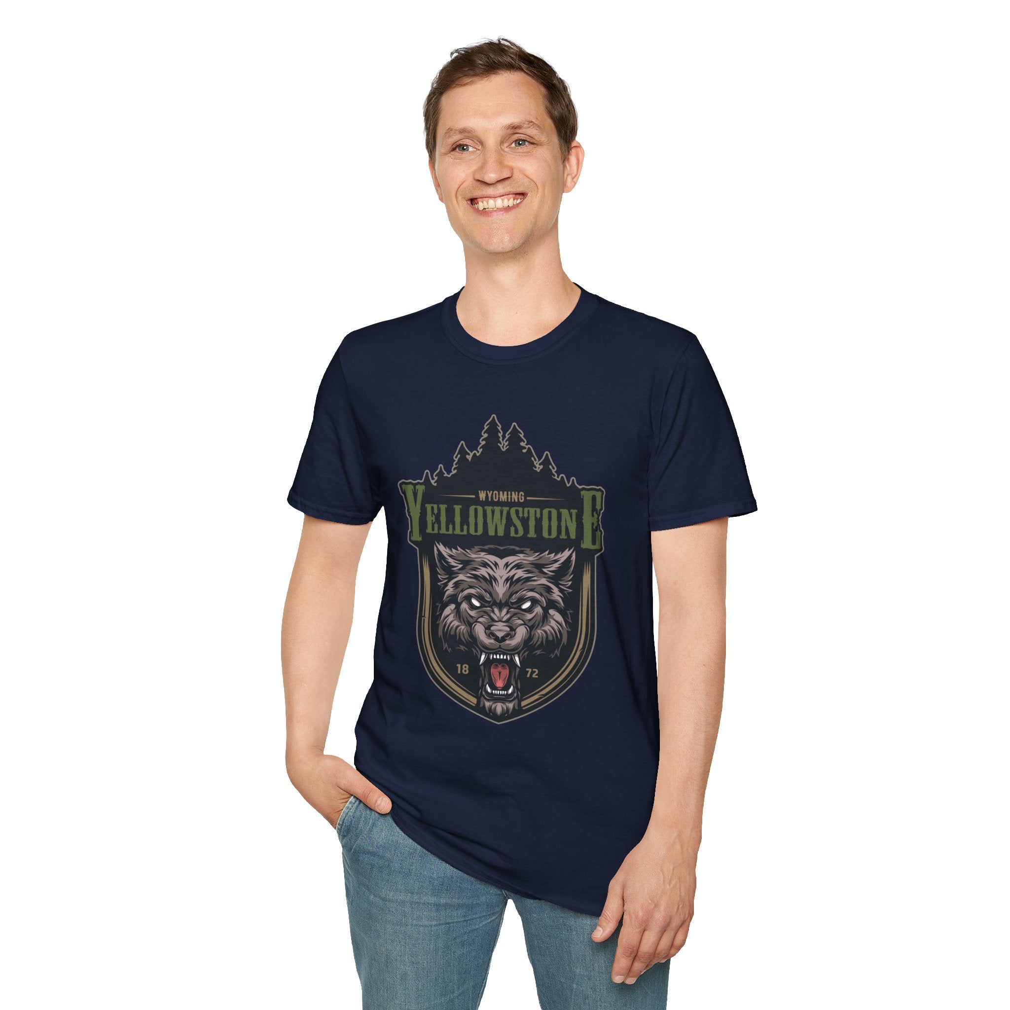 Yellowstone Wolf Adventure T-Shirt - Gildan Classic Unisex Tee