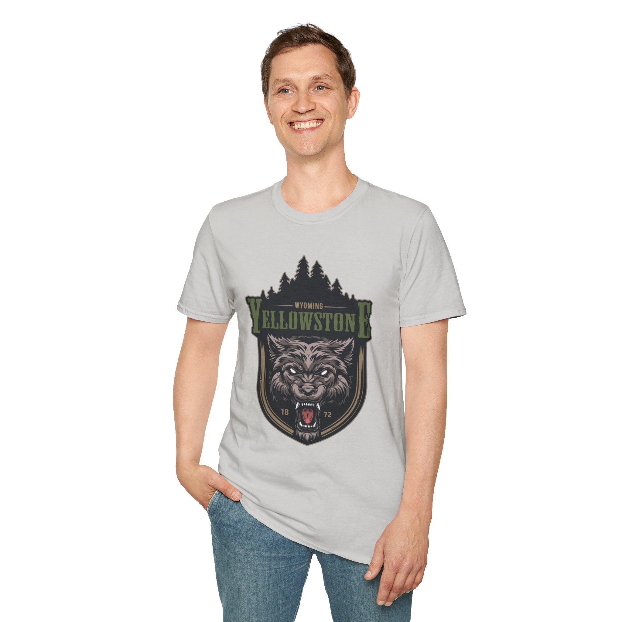 Yellowstone Wolf Adventure T-Shirt - Gildan Classic Unisex Tee