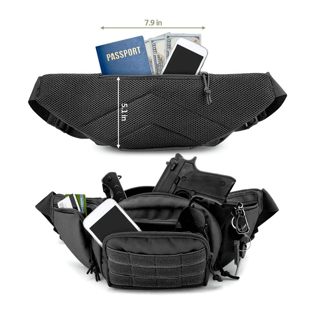 JupiterGear Tactical Military Fanny Pack Waist Bag & MOLLE EDC Pouch
