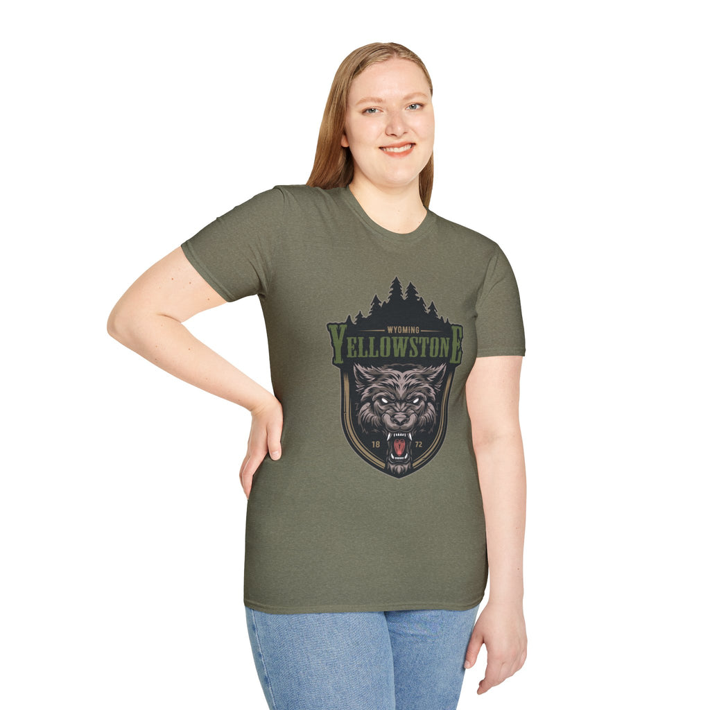 Yellowstone Wolf Adventure T-Shirt - Gildan Classic Unisex Tee
