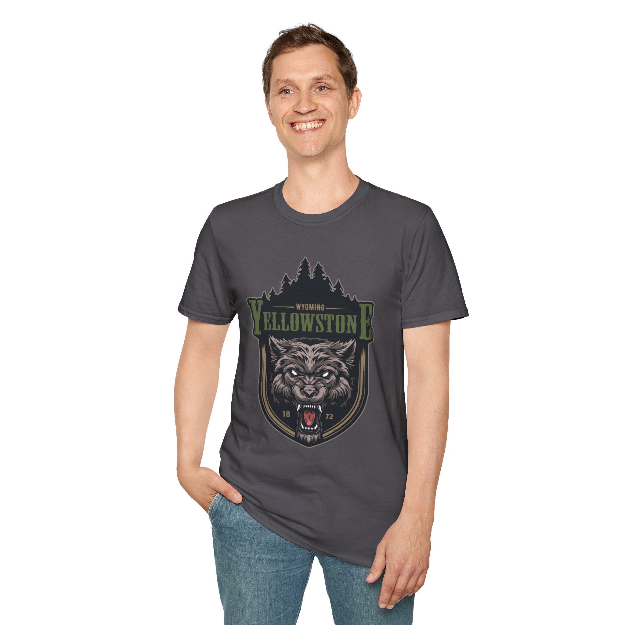 Yellowstone Wolf Adventure T-Shirt - Gildan Classic Unisex Tee