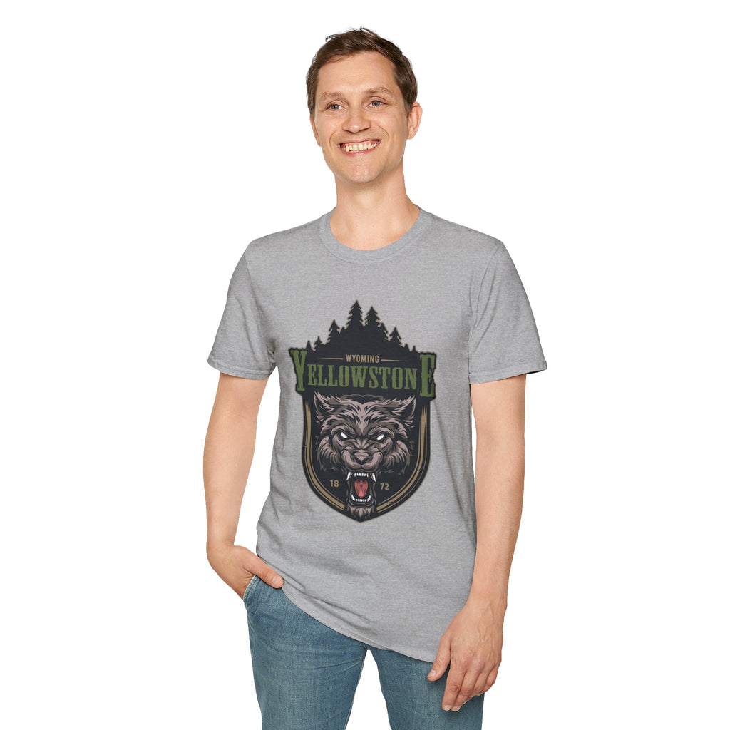 Yellowstone Wolf Adventure T-Shirt - Gildan Classic Unisex Tee
