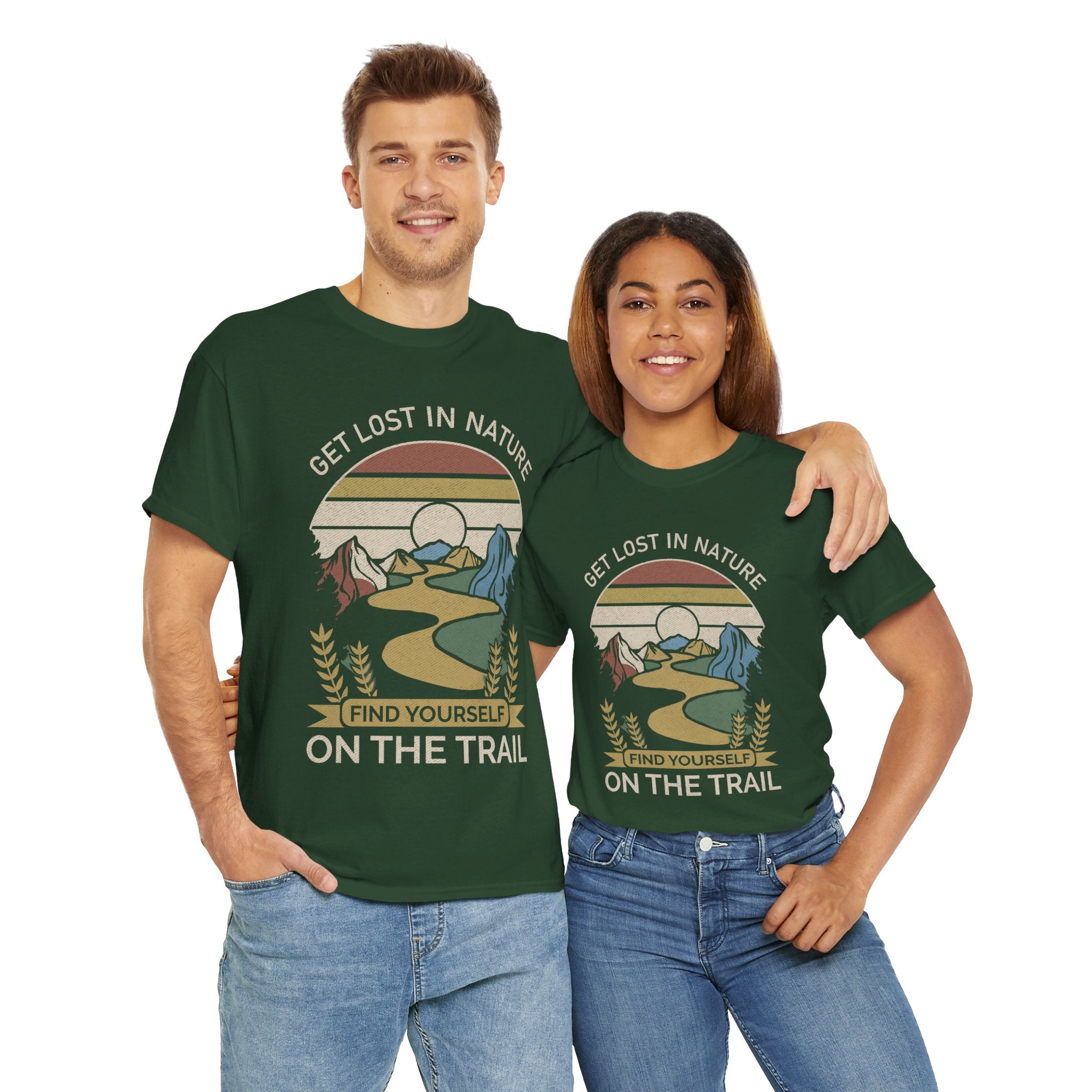 Adventure Seeker Tee | Get Lost in Nature Find Yourself On the Trail - Gildan Unisex Heavy Weight Tee