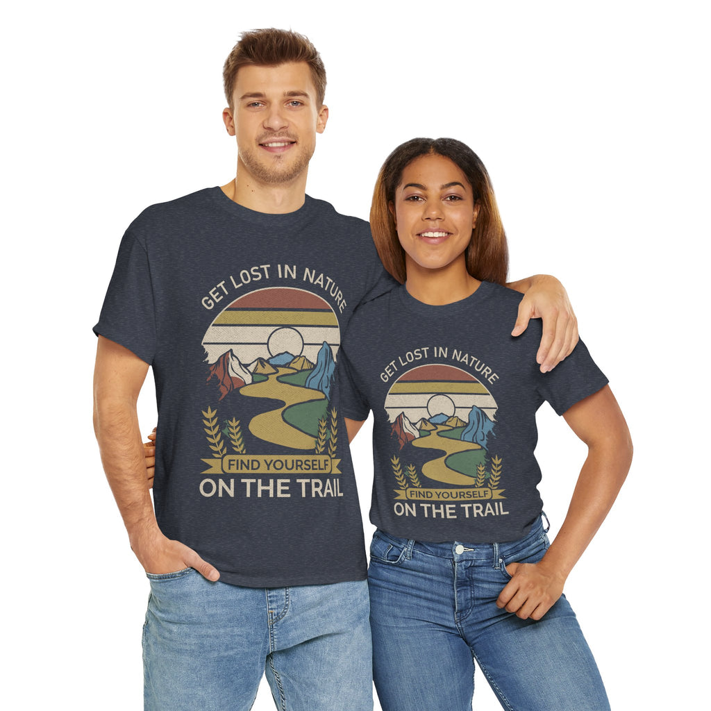 Adventure Seeker Tee | Get Lost in Nature Find Yourself On the Trail - Gildan Unisex Heavy Weight Tee