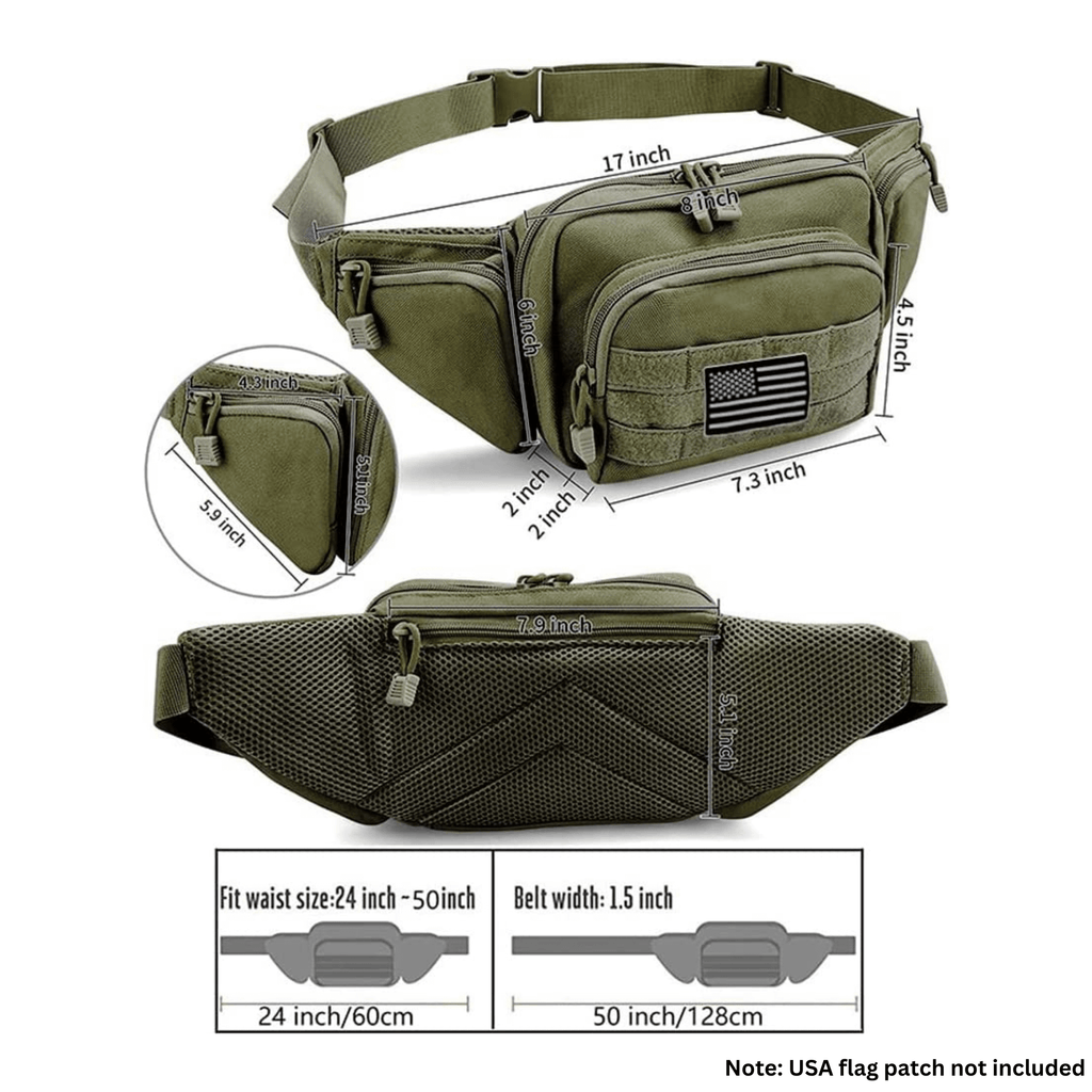 JupiterGear Tactical Military Fanny Pack Waist Bag & MOLLE EDC Pouch