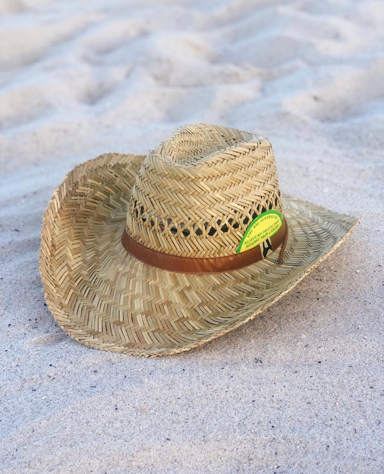 ‘Rodeo Ready’ UV Protected Natural Straw Cowboy Hat