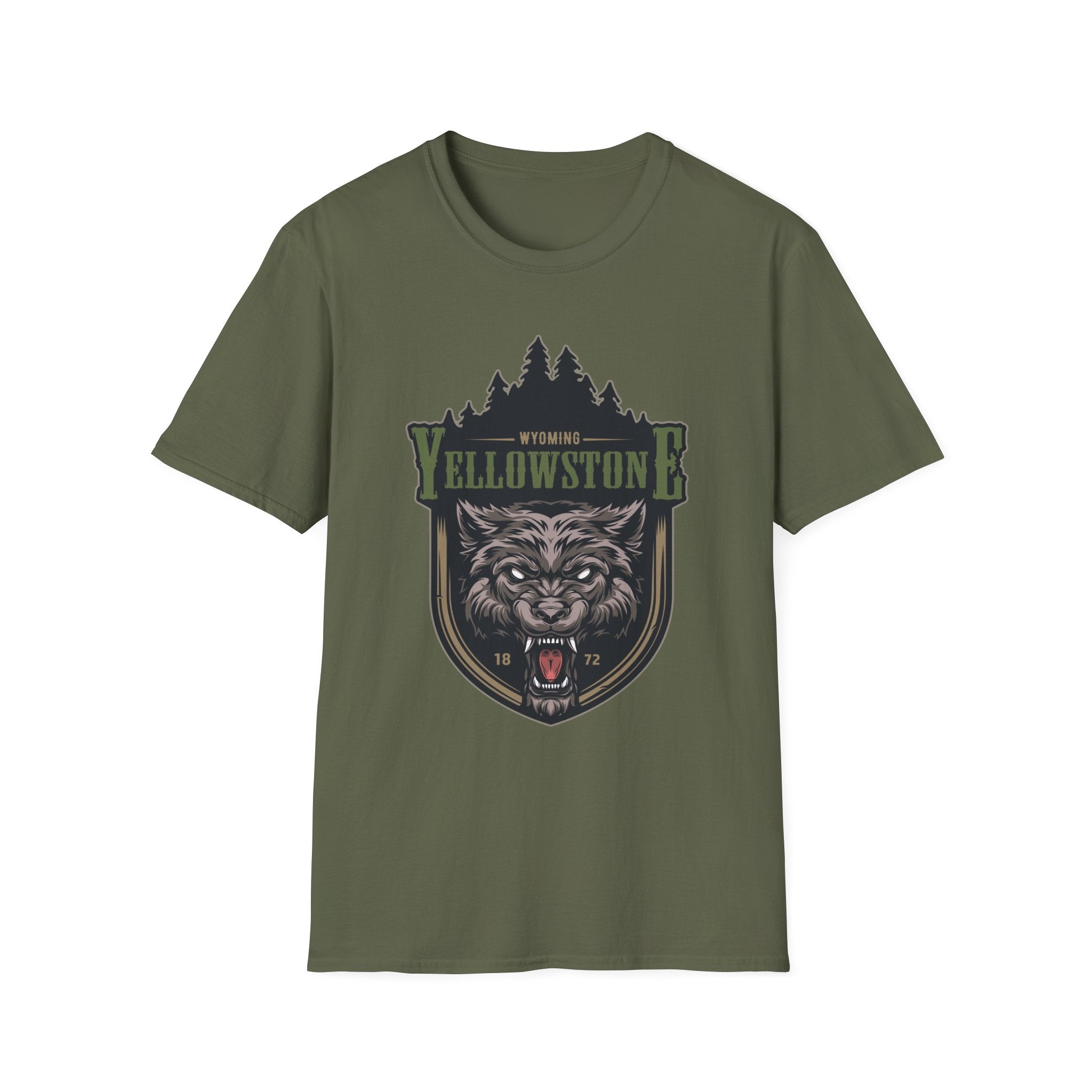 Yellowstone Wolf Adventure T-Shirt - Gildan Classic Unisex Tee