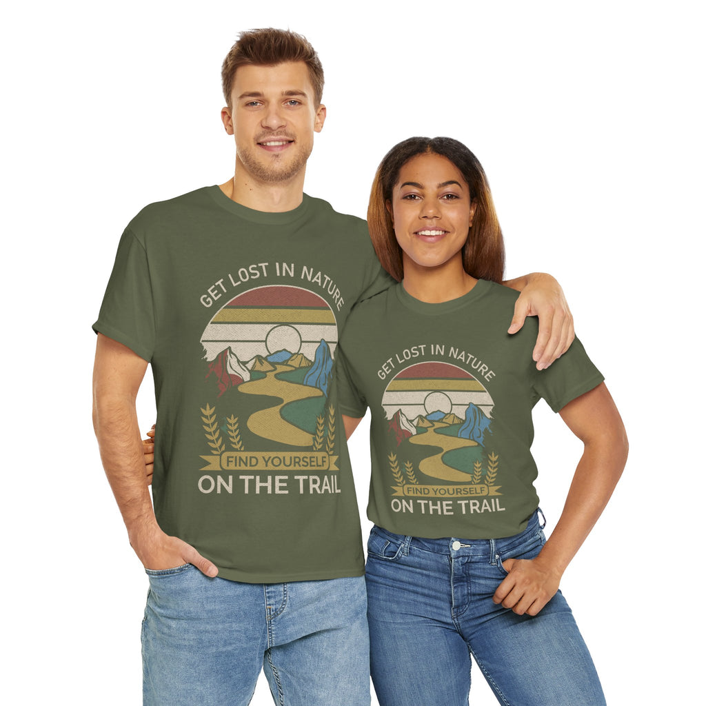 Adventure Seeker Tee | Get Lost in Nature Find Yourself On the Trail - Gildan Unisex Heavy Weight Tee