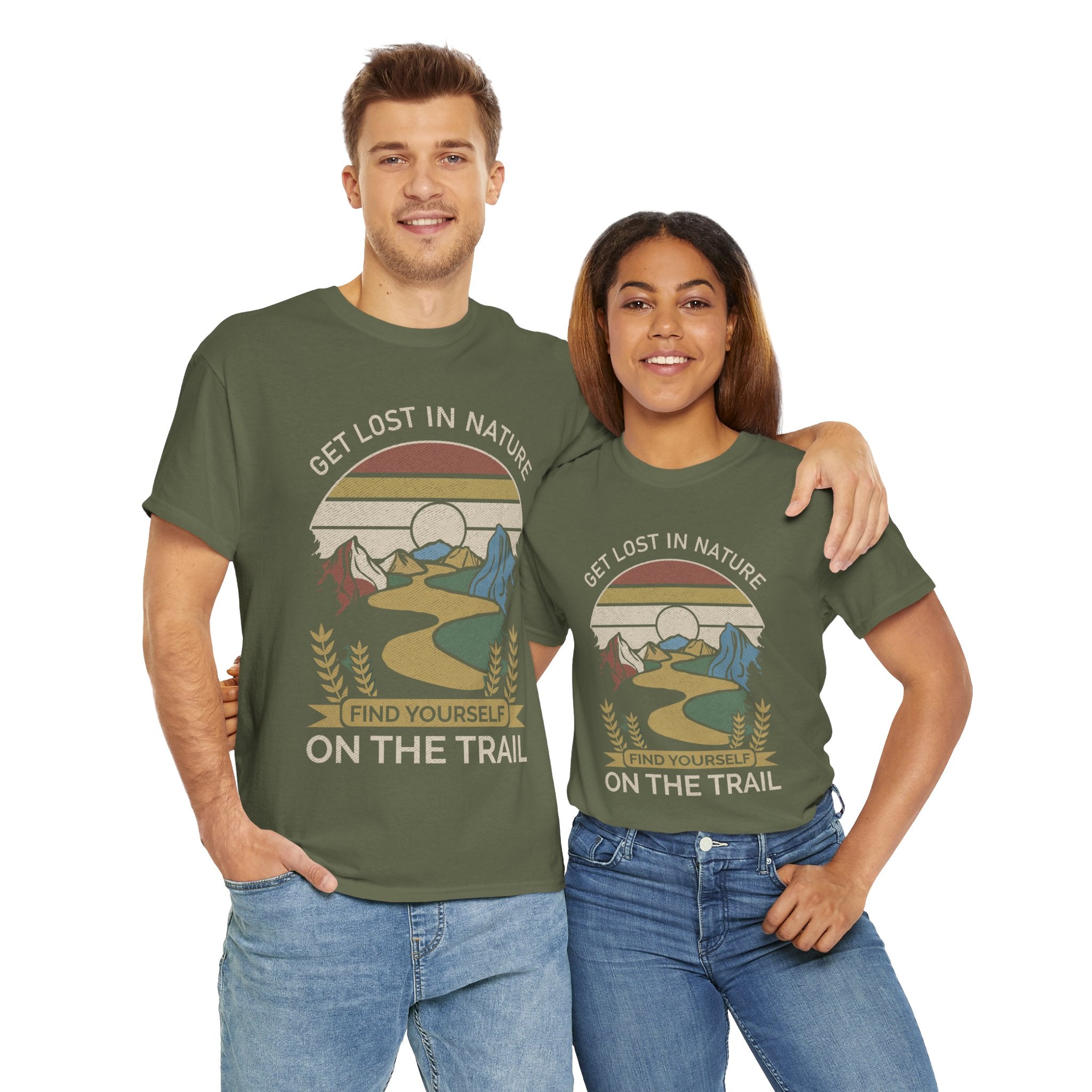 Adventure Seeker Tee | Get Lost in Nature Find Yourself On the Trail - Gildan Unisex Heavy Weight Tee