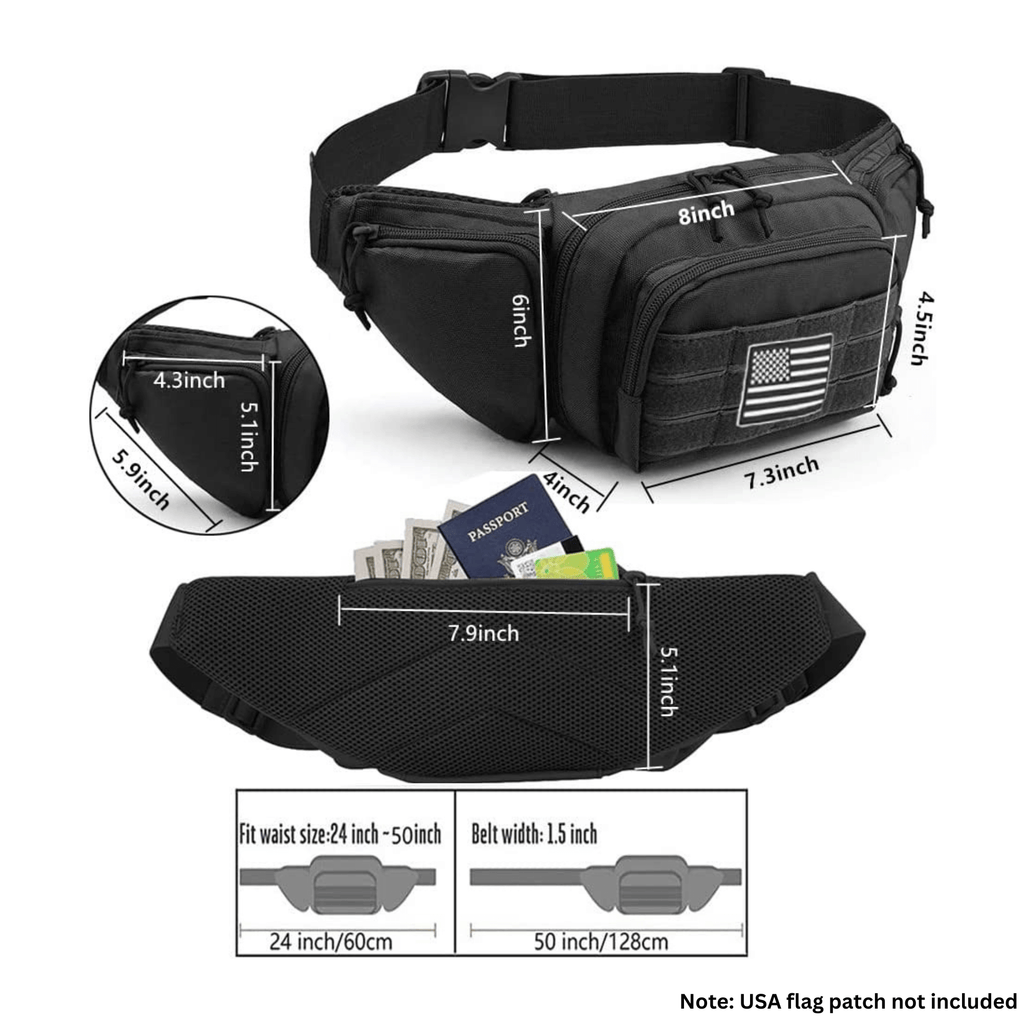 JupiterGear Tactical Military Fanny Pack Waist Bag & MOLLE EDC Pouch
