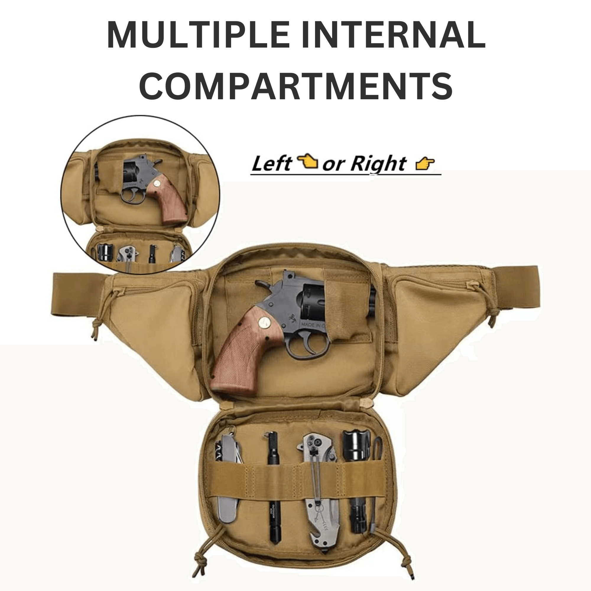 JupiterGear Tactical Military Fanny Pack Waist Bag & MOLLE EDC Pouch