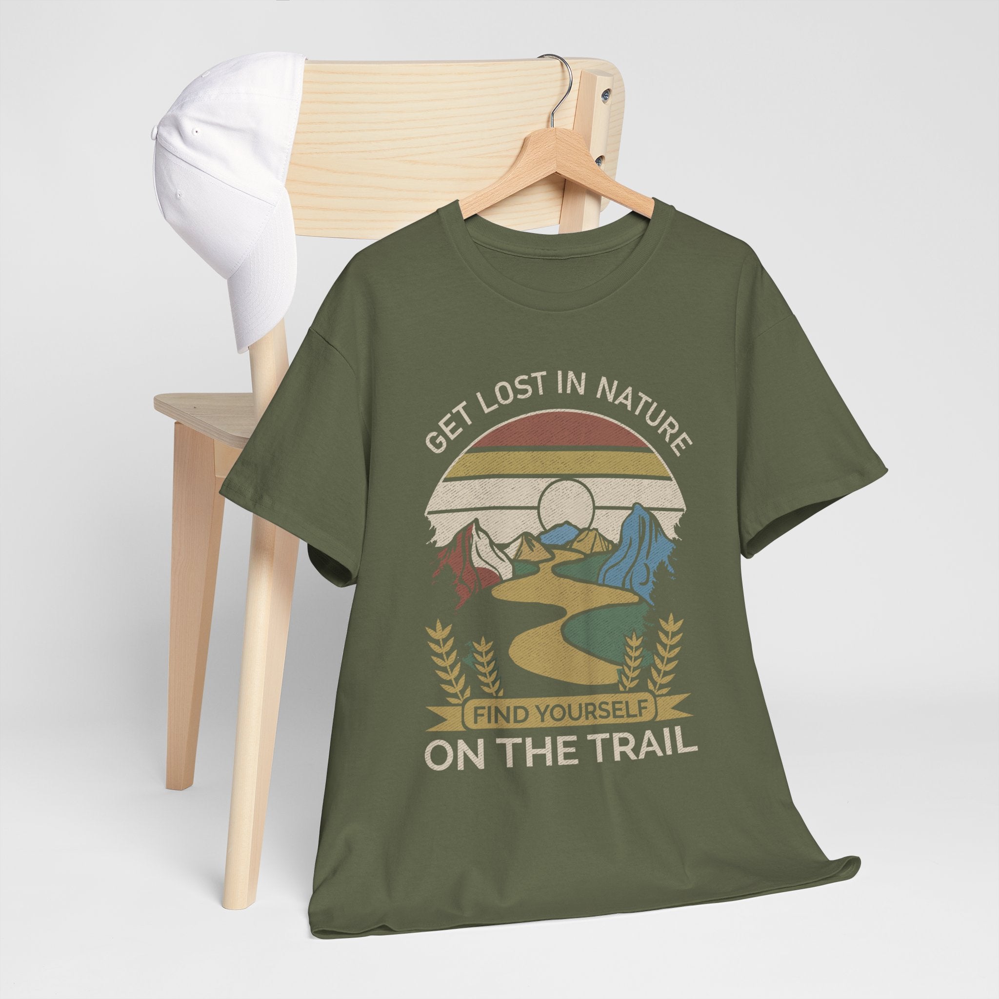 Adventure Seeker Tee | Get Lost in Nature Find Yourself On the Trail - Gildan Unisex Heavy Weight Tee