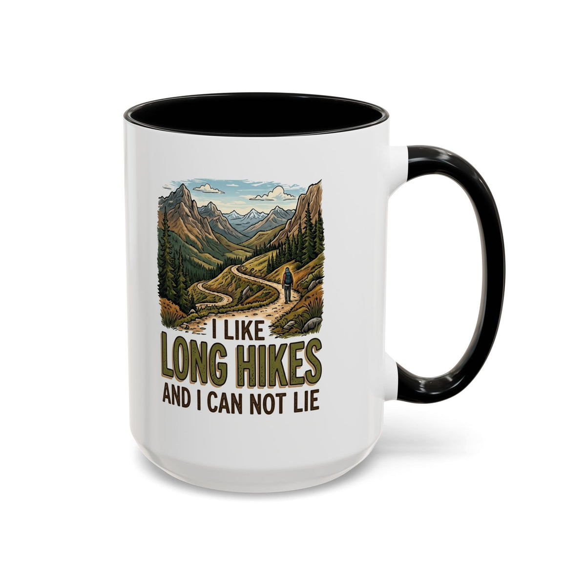 I like long hikes and and can not lie     Coffee Mug (11, 15oz)