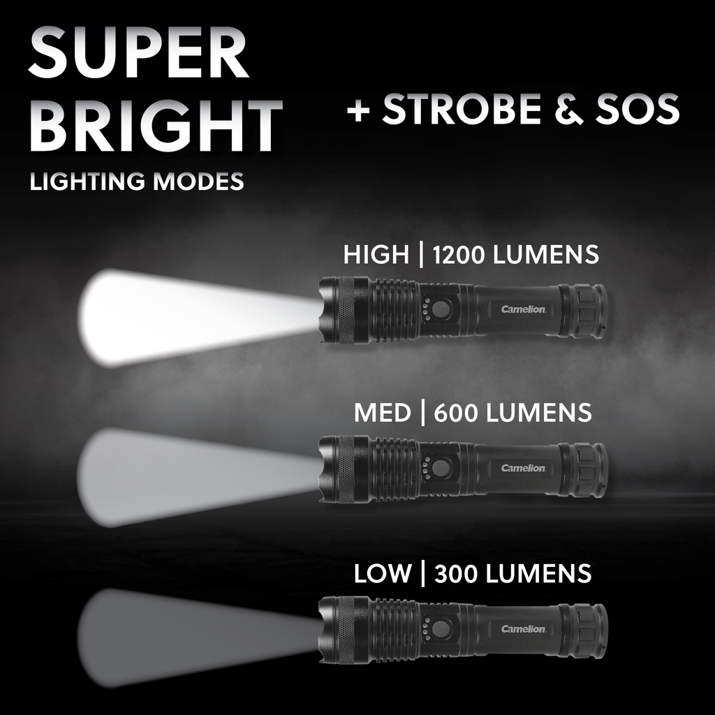Camelion Aluminum Rechargeable Flashlight RT393
