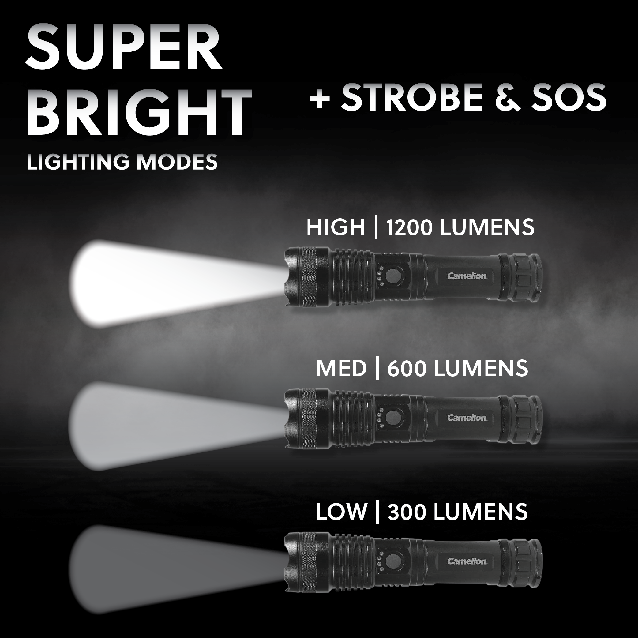 Camelion Aluminum Rechargeable Flashlight RT393